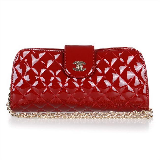 Fake Chanel Patent Leather Cluth Bag A30124 Red On Sale